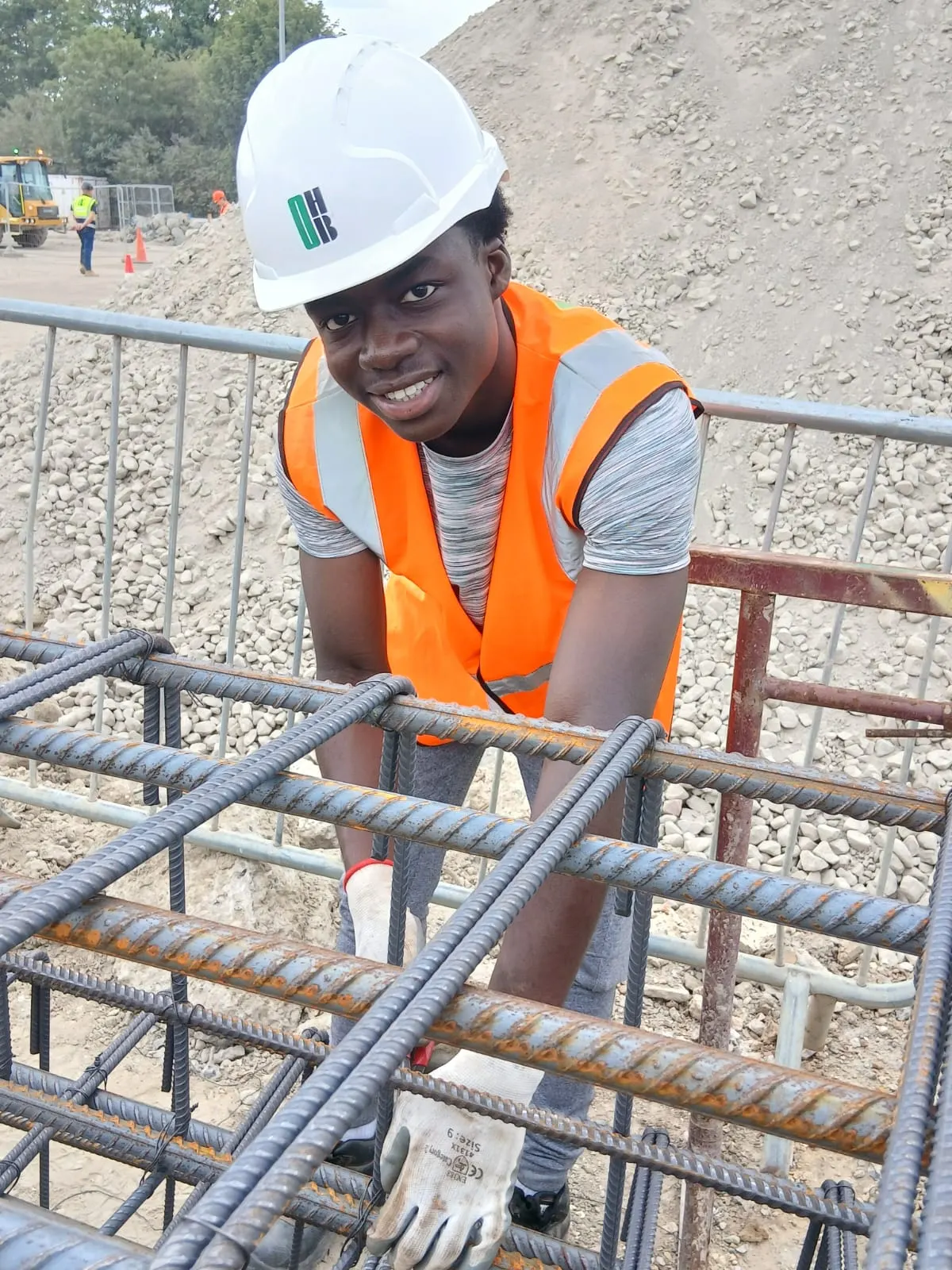 Learners on the Foundations to Futures construction programme on site